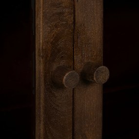 Hnedá vitrína z mangového dreva 180x87x35 cm Ravi – Ixia