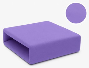 INTERMEDIC SK Jersey napínacia plachta 90x200 cm – Svetlá fialová, 100 % bavlna, pružná s gumou