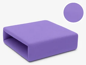 INTERMEDIC SK Jersey napínacia plachta 90x200 cm – Svetlá fialová, 100 % bavlna, pružná s gumou