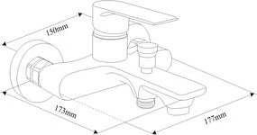 Mexen Royo, vaňová batéria, zlatá lesklá, 72230-50