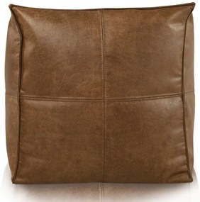 Taburetka Cubo Premium koža, hnedá