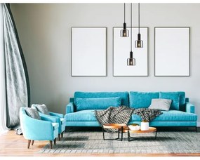 ITALUX PND-65342-3-BK+SG - Luster na lanku SANTIA 3xE27/40W/230V čierna