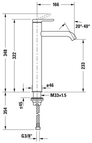 Duravit C.1 - Umývadlová batéria, veľkosť XL, chróm C11040002010