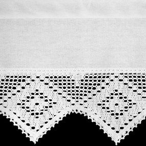 KRÁTKA ZÁCLONA NA PÁSKE ISAAC 150X30 CM BIELA