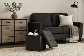 Noela Látkový puf s úložným priestorom NUBI sivý