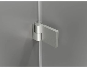 Mexen Lunar-B Duo výklopný sprchový kút 100 x 100 cm, číre sklo, brúsená oceľ, 832-100L-100P-97-00