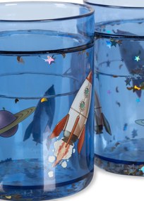 Konges Sløjd Dětské třpytivé kelímky Rainbow/Outer Space 180 ml – set 2 ks outer space