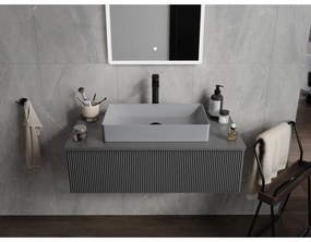 Mexen Nadia, umývadlo na dosku 60 x 35 cm, svetlá šedá matná, 21616061