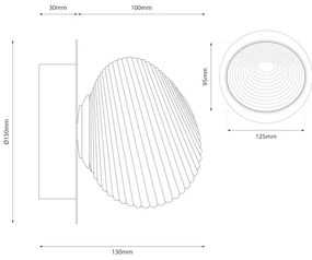 LED nástenné svietidlo BOLLA LED/3W/230V zlatá/dymová béžová