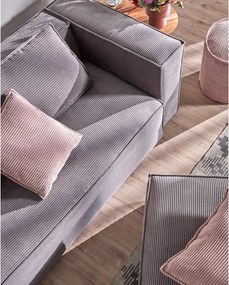 Sivá menčestrová pohovka 240 cm Blok – Kave Home