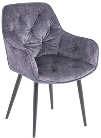 Stolička Milano grey velvet
