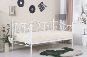 Kovová posteľ HAL2112 90x200cm, biela