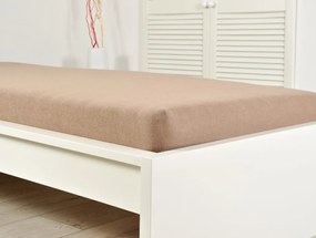 Froté plachta do detskej postieľky EXCLUSIVE 60x120 cm svetlo hnedé