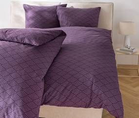 Flanelová posteľná bielizeň, štandardná veľkosť, fialová