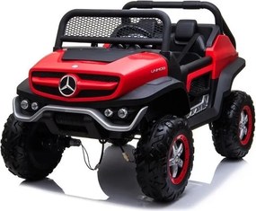 LEAN CARS Mercedes Unimog Červený automobil na batérie