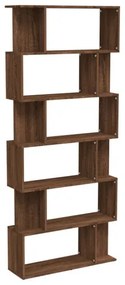vidaXL Knižnica/priehradka hnedý dub 80x24x192 cm spracované drevo-