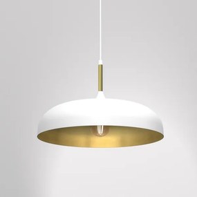 Luster na lanku LINCOLN 1xE27/60W/230V pr. 45 cm biela