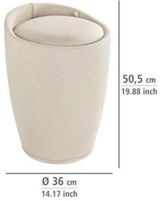 WENKO 22834100 - Stolička CANDY 36x50,5 cm béžová/čierna