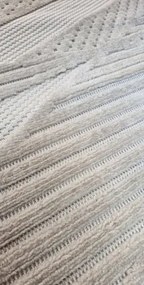 HU Béžový moderný koberec TWIST BEIGE 30629A Rozmer: 60x100 cm