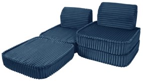 MeowBaby® Churros detská pohovka Basic, Midnight Blue