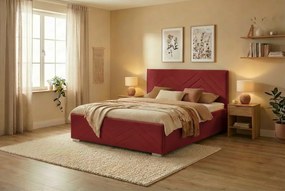 Postel CINDY 160x200 cm Červená Bez matraca