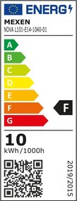 Mexen Nova, LED žiarovka E14, G45, 10W, neutrálna - 4000K, 1055 lm - L101-E14-1040-01