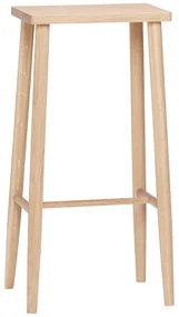 Barová stolička z dubového dreva Hübsch Folk, výška 72 cm