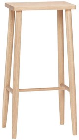 Barová stolička z dubového dreva Hübsch Folk, výška 72 cm