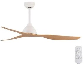 Eurolamp Stropný ventilátor pr. 132 cm béžová/biela + diaľkové ovládanie EU0143