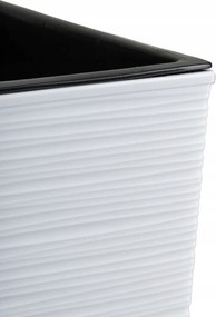 Sada 3 ks květináčů Porto Riflo 57x29,5/46x24,7/36,6x18,9 cm bílá