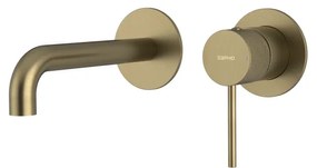 Sapho Sapho, ULTRASAN 2-prvková podomietková umývadlová batéria, hubica 20cm, zlato mat, UT018VG