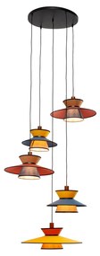 Riva visiaca lampa viacfarebná Ø87 cm