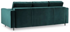 Petrolejovozelená zamatová rozkladacia pohovka Milo Casa Santo