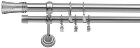 Dekodum Garniža Duncan 25 mm matný chróm dvojitá Dĺžka (cm): 280, Typ krúžkov: Tiché krúžky s žabkou