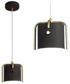 Toolight Toolight, Stropné svietidlo APP934-1CP Elegent Black, čierna-zlatá, OSW-03233