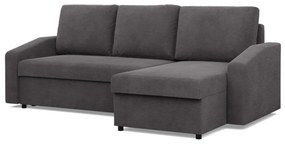 Rohová rozkladacia sedacia súprava NEO - skosený bok - model 3 Sivá