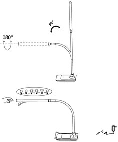 Eglo 96435 - LED Stolná lampa LAROA LED/3,5W/230V biela