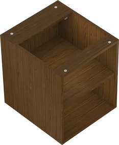 Mexen Box-A, otvorená skrinka s policou 40 cm, orech, 91AX2-0400-470-0-86