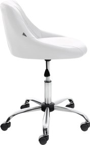 Pracovná stolička Lazio koženka - biela