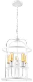 Luster na reťazi CONSTANTINE 5xE27/60W/230V biela