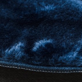 Dywany Łuszczów, Kusový koberec Visco Rabbit Dark blue 10 kruh, 160x160 (priemer) kruh, modrá, detská izba