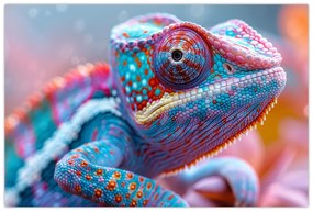Obraz - Sfarbený chameleón (90x60 cm)