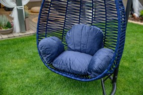 Tmavomodrá závesná stolička NARS bez stojana