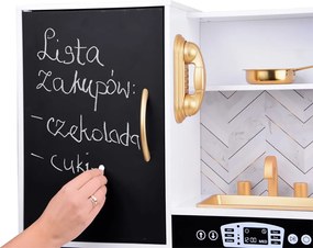 JOKOMISIADA Veľká drevená detská kuchyňa s chladničkou, rúrou, krájačom a drezom ZA5269