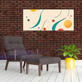 Obraz - Minimalistická farebná ilustrácia (120x50 cm)