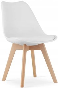 Jedálenská zostava TODI 80cm okrúhly stolový set biely+ 4 stoličky MARK biele