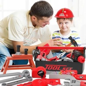 Box s náradím a vŕtačkou pre malých domácich majstrov