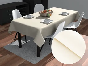 Biante Teflónový obdĺžnikový obrus TF-037 Smotanový bez vzoru 120x180 cm