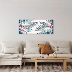 Obraz - Tropické listy (120x50 cm)