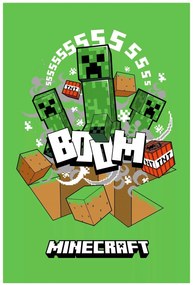 Fleecová deka Minecraft - motív Creepers Boom - 100 x 150 cm